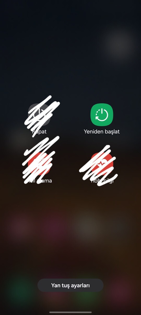 Samsung yeniden başlat simgesi ne işe yarıyor?