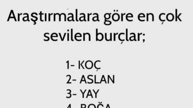 Sevilen burçlar sıralamasında kaçıncısınız?