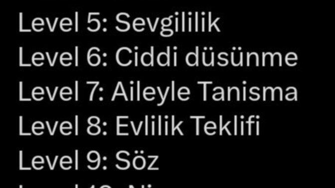 İlişkinizde kaçıncı leveldesiniz?