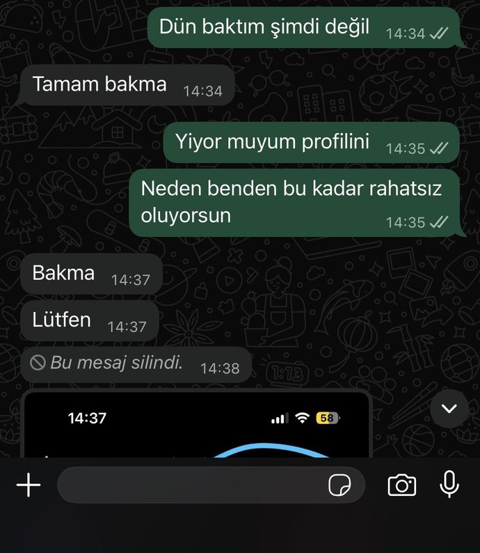 Eski sevgilim hiç mi istemiyor?
