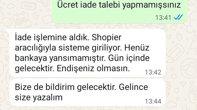 Instagram'da takipci satın almak için ödeme yaptim ama sipariş oluşmadı geri iade yaptık diyorlar ama hesabıma yatmadı?