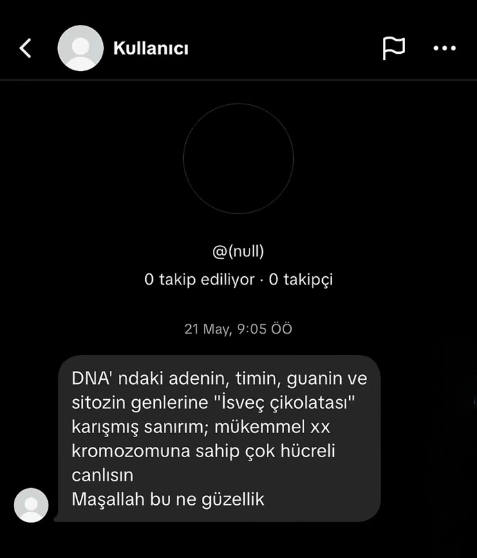 Bır kızın Tiktok Dm kutusu bu kaçıncı seviye yavş sanatı fizikle kafayı bozmuş bir takıntılı psikopatlık fizikle aşk kafaya takmış?