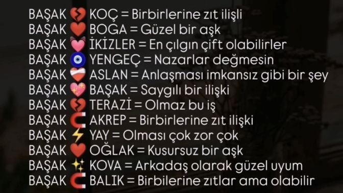 Hangi burçlar seninle uyumlu?