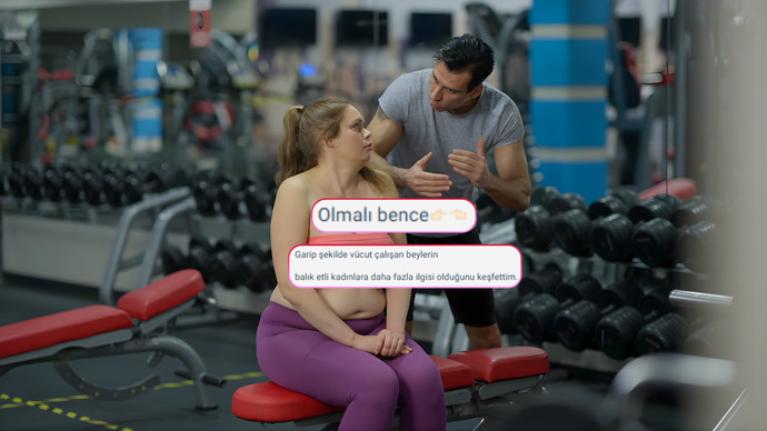 Sırtı duvar gibi olan kaslı erkekler, spor yapmayan kilolu biriyle birlikte olur mu?