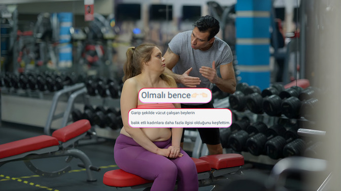 Sırtı duvar gibi olan kaslı erkekler, spor yapmayan kilolu biriyle birlikte olur mu?