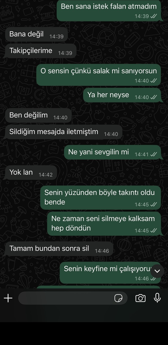 Eski sevgilimle buluştuk ve tekrar engelledi sizce çok mu zorlamışım?