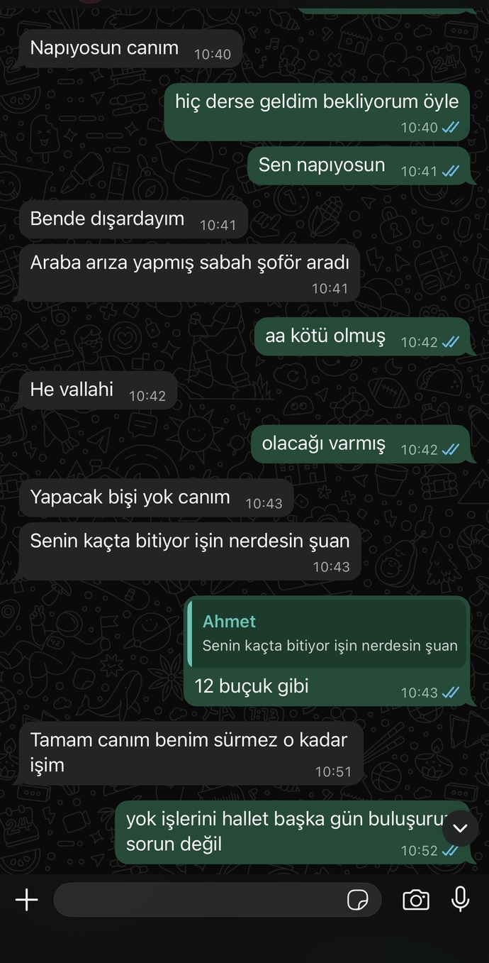 Bende mi sorun var yoksa adam mı buluşmak istemiyor?