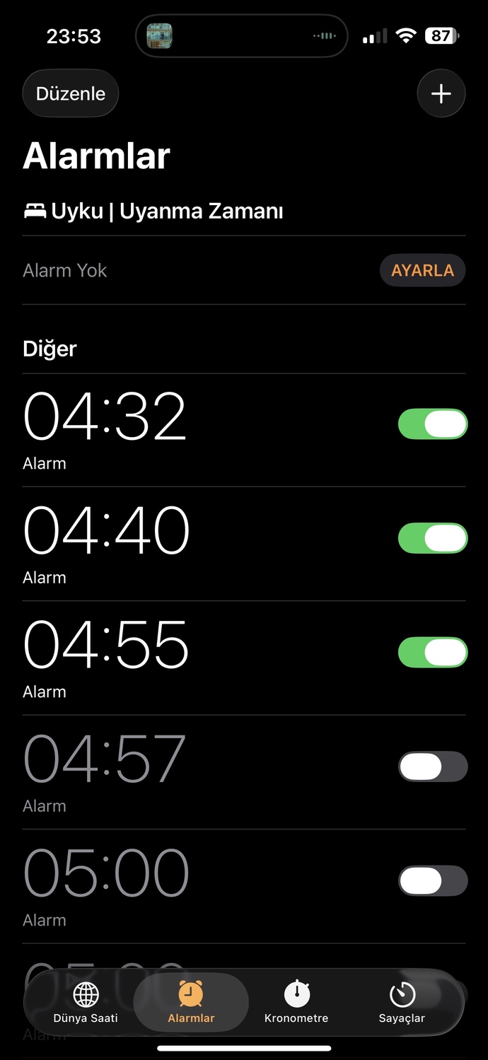 Siz de alarmı bu şekilde mi kuruyorsunuz?