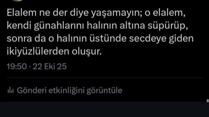 Elalem hakkındaki düşüncen nedir?