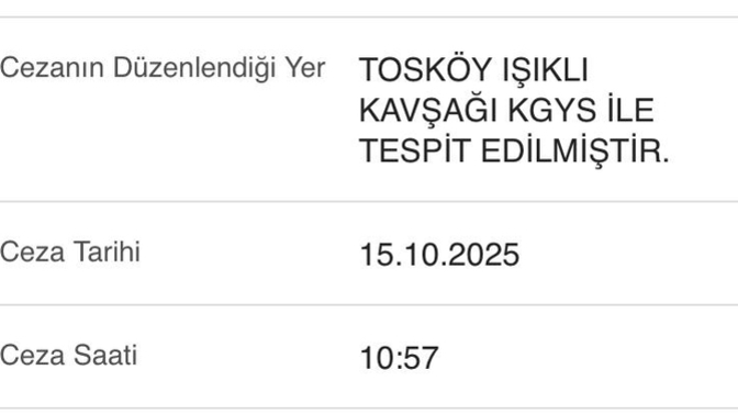 Hiç trafik cezası yediniz mi güvenlik kamerası sizi çekip ceza yazdı mı?