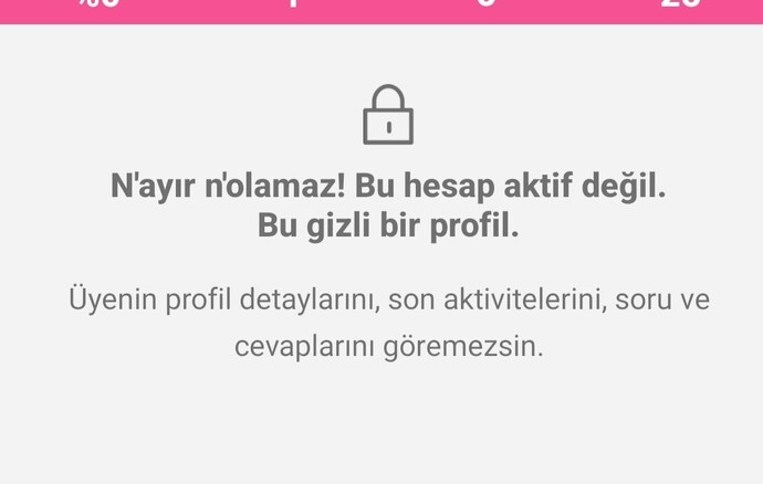 Güzel güzel sohbet ederken profil neden kapanır?