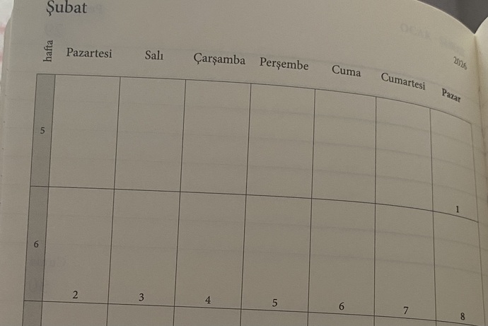 Zaman çok hızlı geçiyor ne ara şubata geldik, dicem amaa notlarımı görünce de boş geçmediğine sevincem