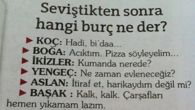 Seviştikten sonra hangi burç nedermiş 🙄?