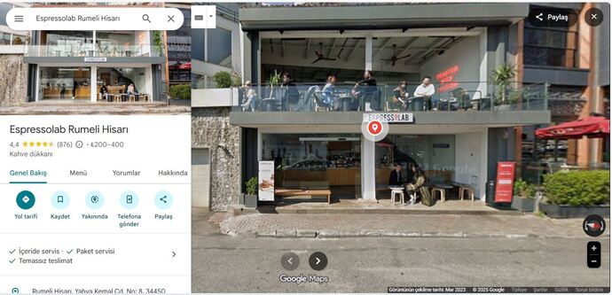 Muhtemelen fotoğrafın çekildiği kafe Espressolab.