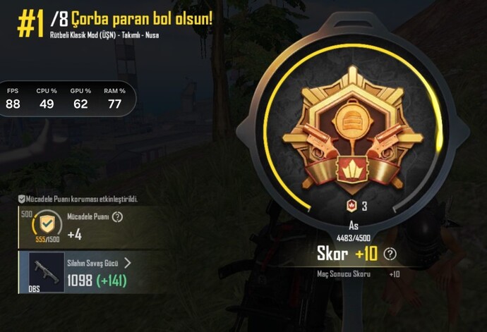 Pubg mobile de hangi kademedesiniz?