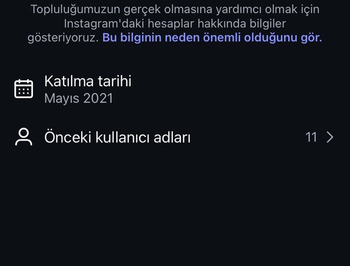 İnstagram hesabımda kullanıcı adımı 11 kere değiştirdiğimi gösteriyo nası sıfırlarım?