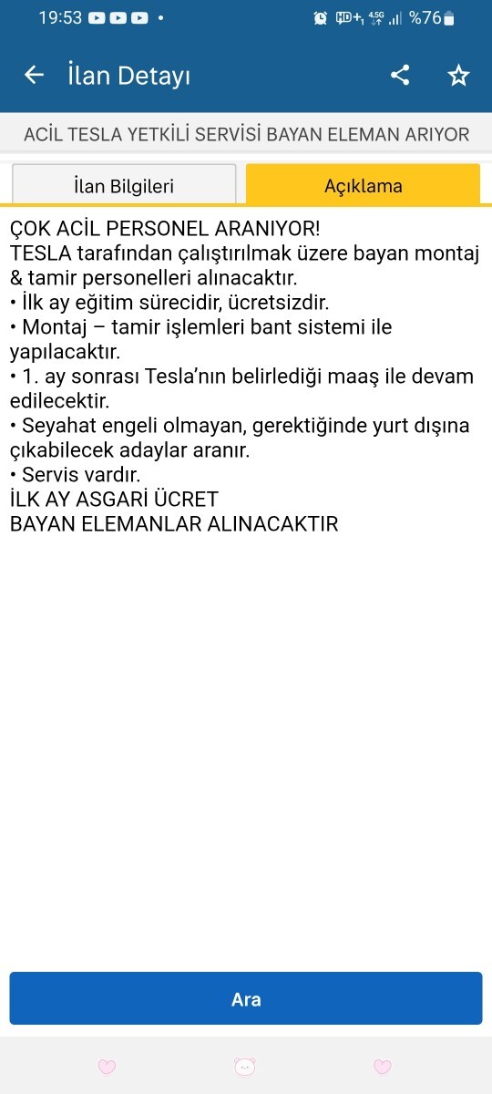 Bu ilan hakkında ne düşünüyorsunuz?