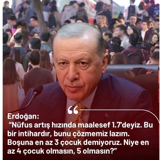 Türkiyedeki şartları değerlendirdiğinizde aile kurup en az 4-5 çocuk yapılmalı mı?