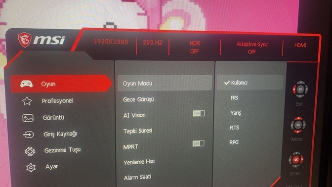 Monitör Hz hakkında bilgi?