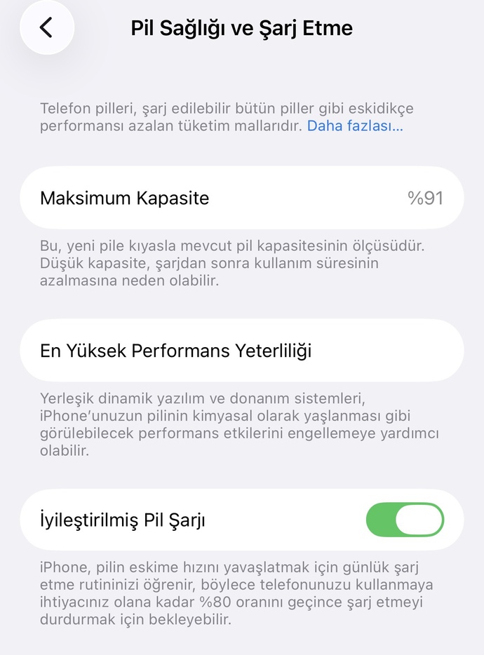 Batarya Yıpranması Hk?