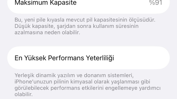 Batarya Yıpranması Hk?