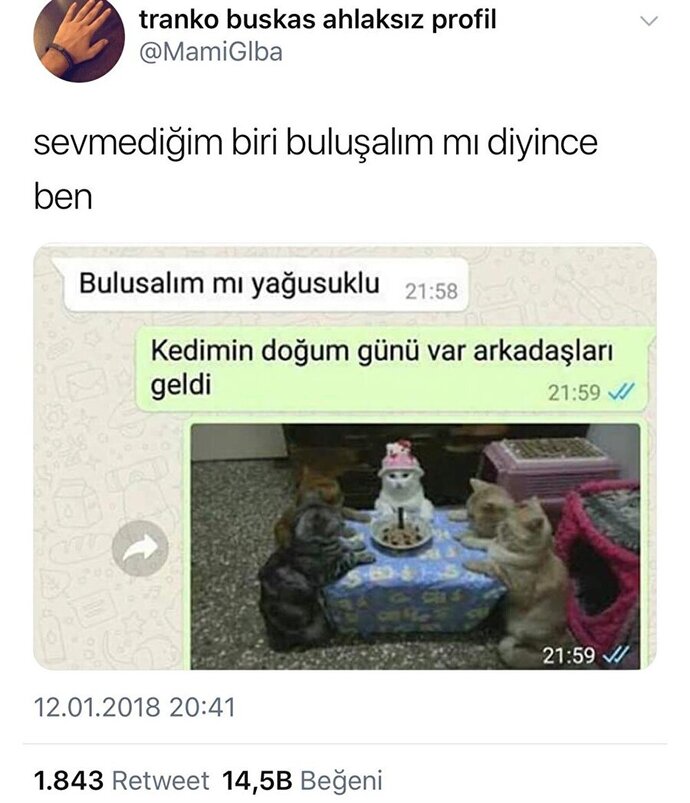 Buluşma istemediğim erkek?