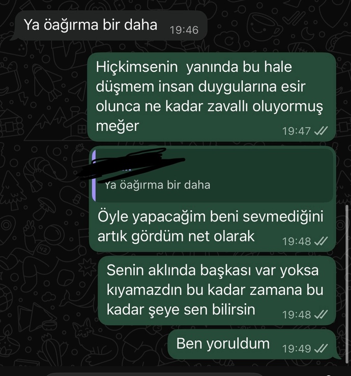 Eski sevgilim sizce birdaha engeli açmaz mi?