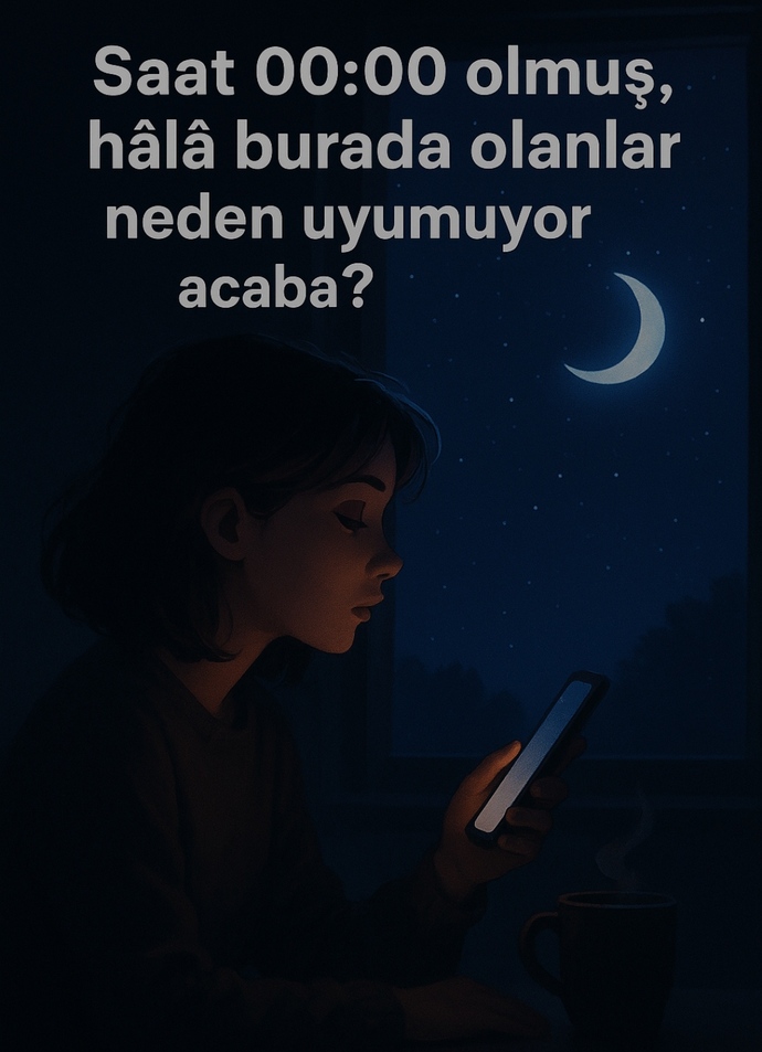 Saat 00:00 olmuş, hâlâ burada olanlar neden uyumuyor acaba? 😅🌙?