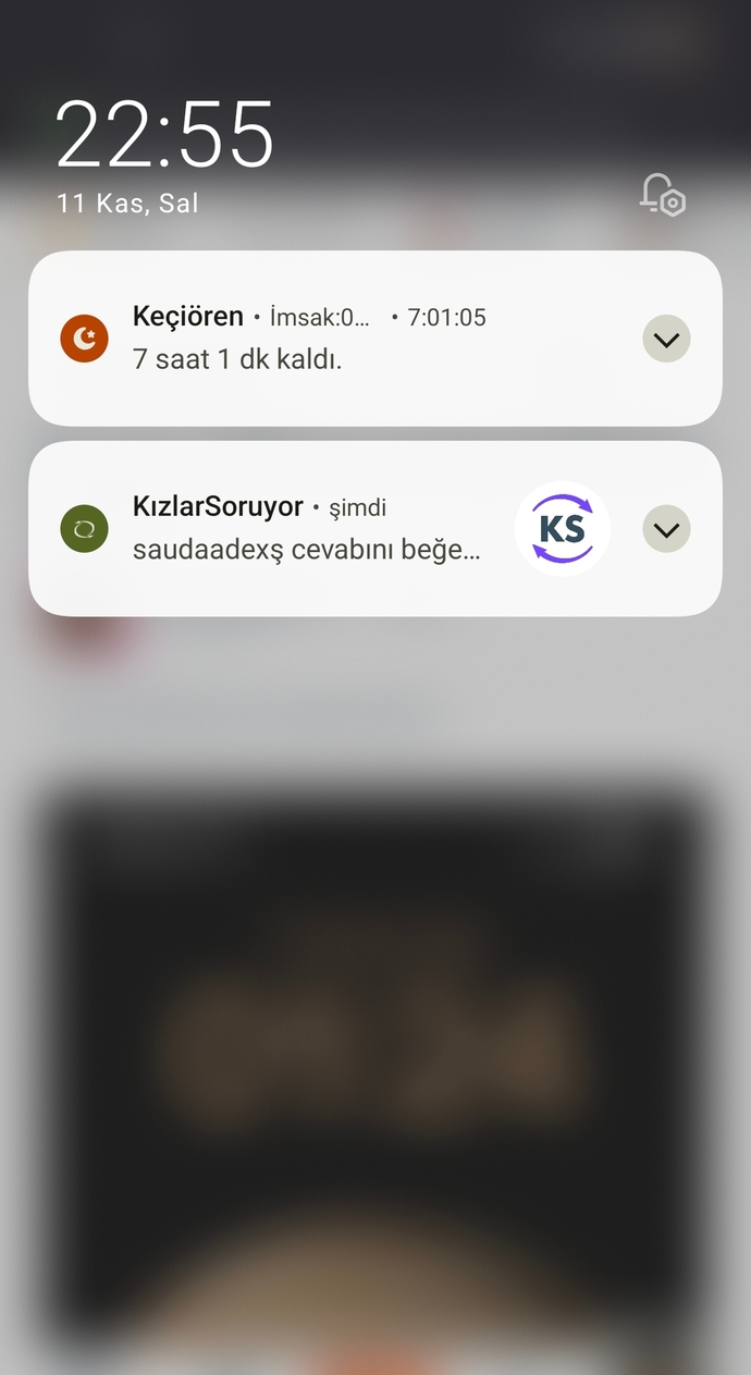 En son telfnuza hangi bildirim geldi?