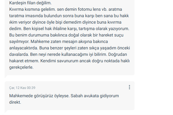 SİZCE BİRİSİ BU SEBEPTEN CİDDEN BANA DAVA AÇAR MI?