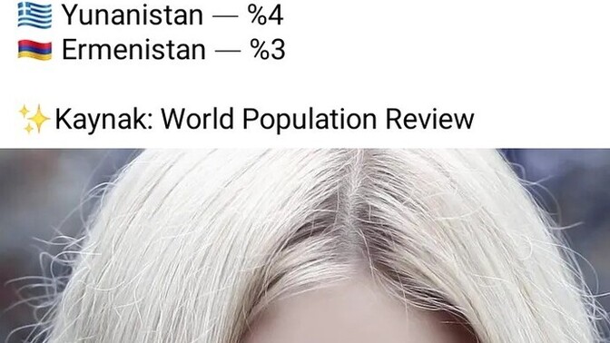 Bizde neden sarışın kız az?
