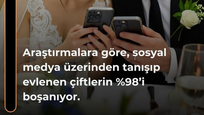 Sosyal medya ilişkilerinden doğan evlilikler çabuk mu bitiyor?