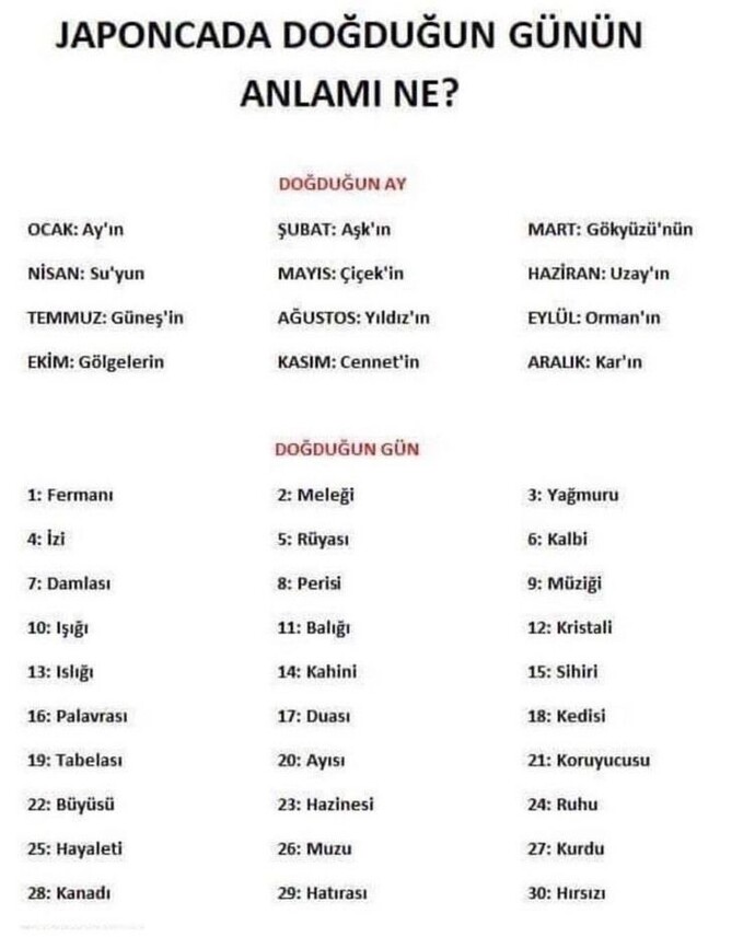 Japonca dilinde doğum gününüzün anlamı nedir?