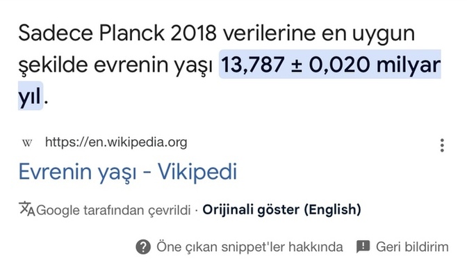 Kuranda net olarak evrenin yaşı geçiyor?