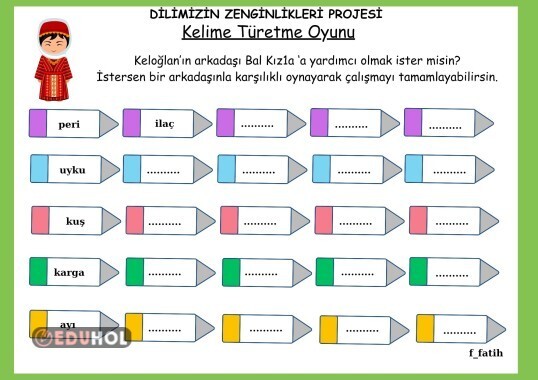 Kelime türetme oyunununu sever misiniz?