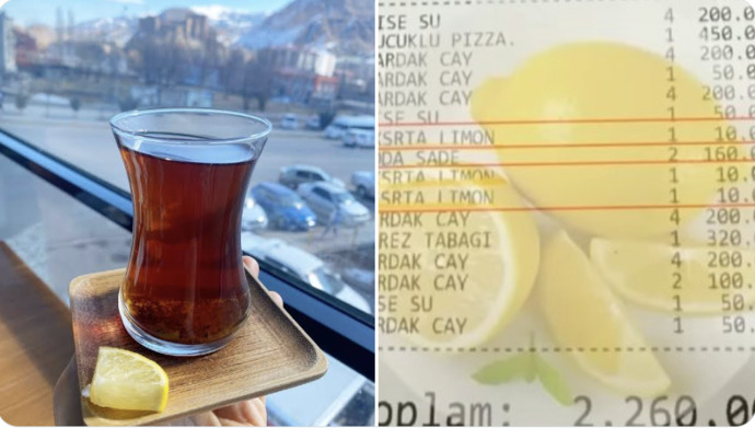 İstanbulda bir kafede çay ve sodanın yanında istenen dilimlenmiş limon için müşteriler 10 TL ödedi. Dilim limondan para alınır mı?