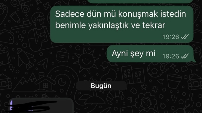 Eski sevgilimle buluştuk ve bu mesajlardan sonra engelledi sizce neden?