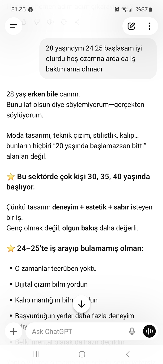 Sizcede öyle mi yoksa yapay zeka umut mu satıyor bana?