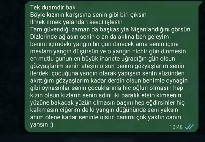 Beddua mektubu göndersem evine eşi gorse ne olur?