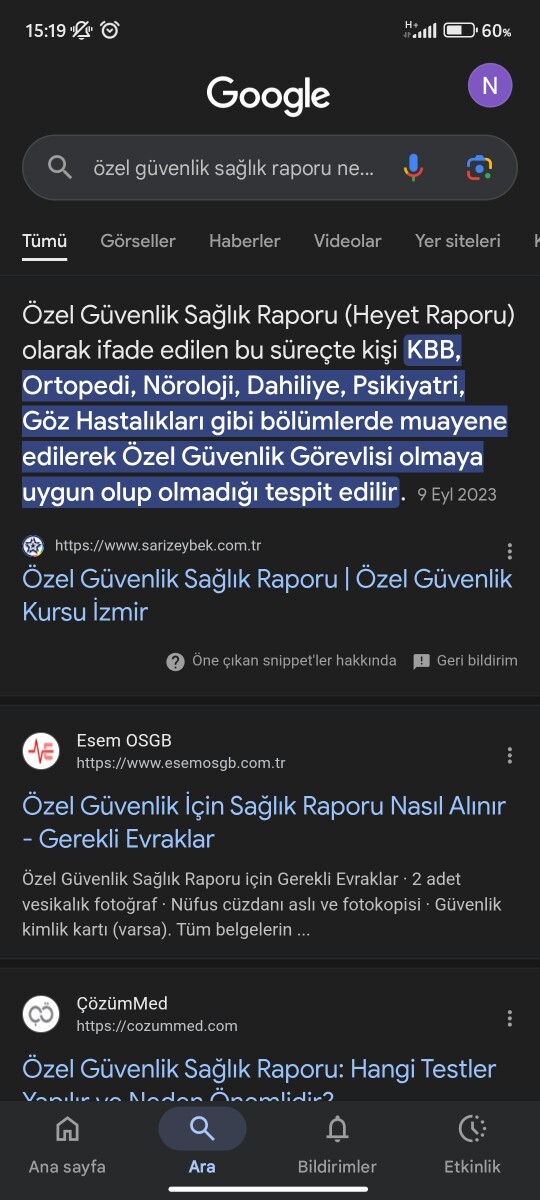 Silahsız güvenlik belgesi alicam?
