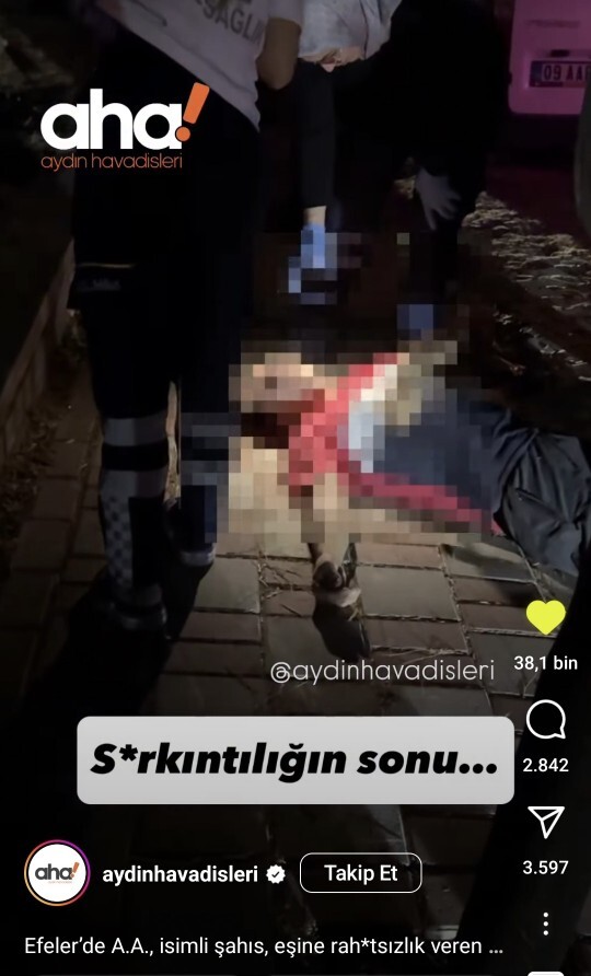 Karısına sulanan erkeğe işkence eden adam?