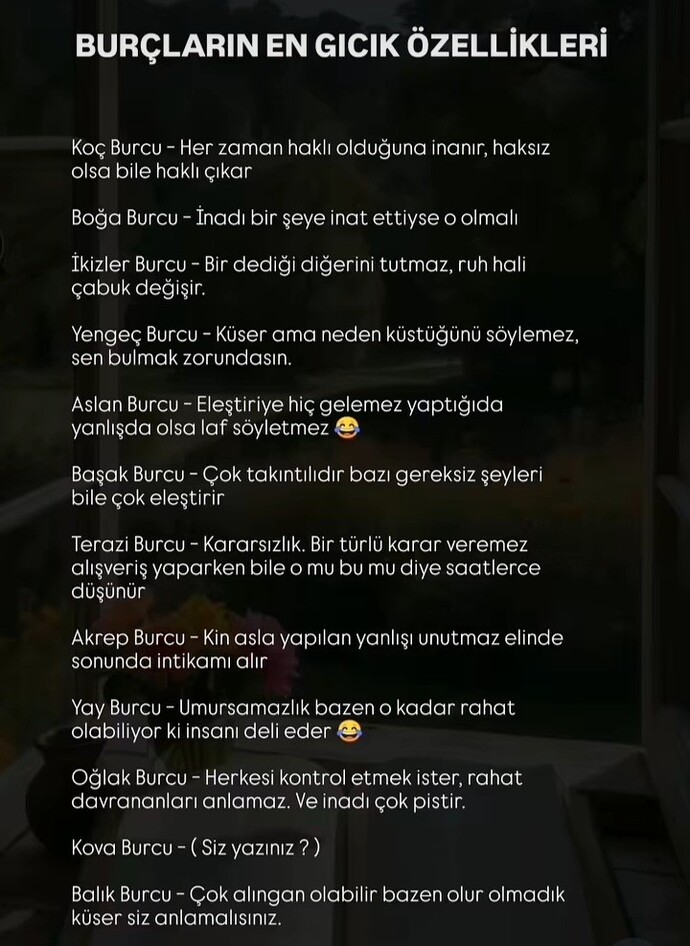 En gıcık özelliğiniz nedir?