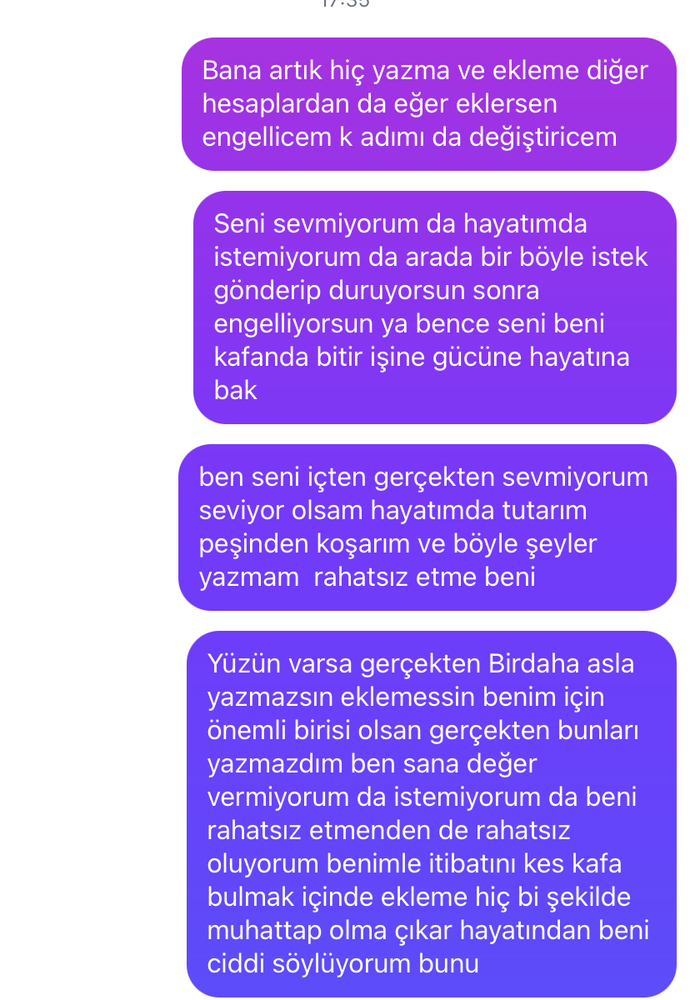 Böyle bir mesaj atan birine ne derdiniz?