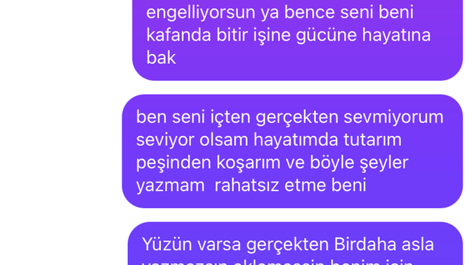 Böyle bir mesaj atan birine ne derdiniz?