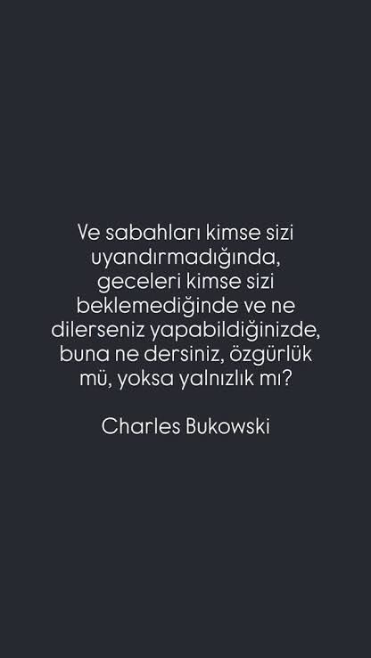 Size göre hangisi Özgürlük mü/Yalnızlık mı?