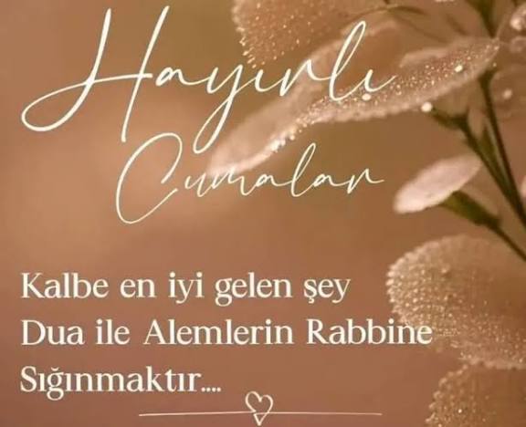 Bugün yine cuma hayırlı cumalar diyeniniz var mı?