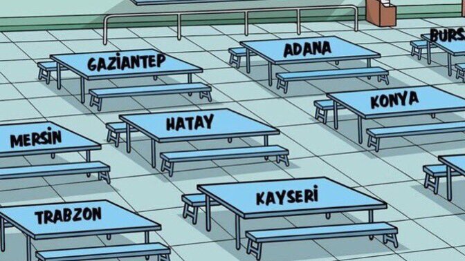 Karnın acıktı diyelim hangi masaya otururdun?
