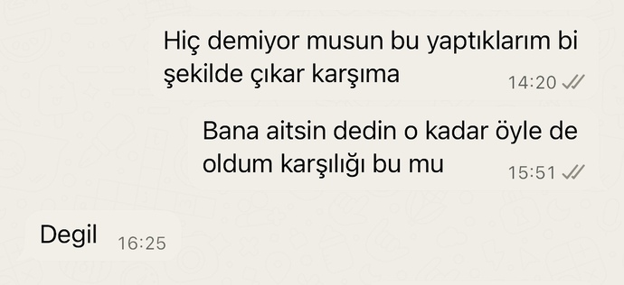 Burada değil diyerek ne demek istedi?