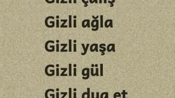 Gizli tuttuğunuz bir şey var mı?