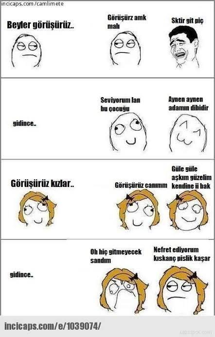 Kızlar alemi sizce de çok garip değil mi?